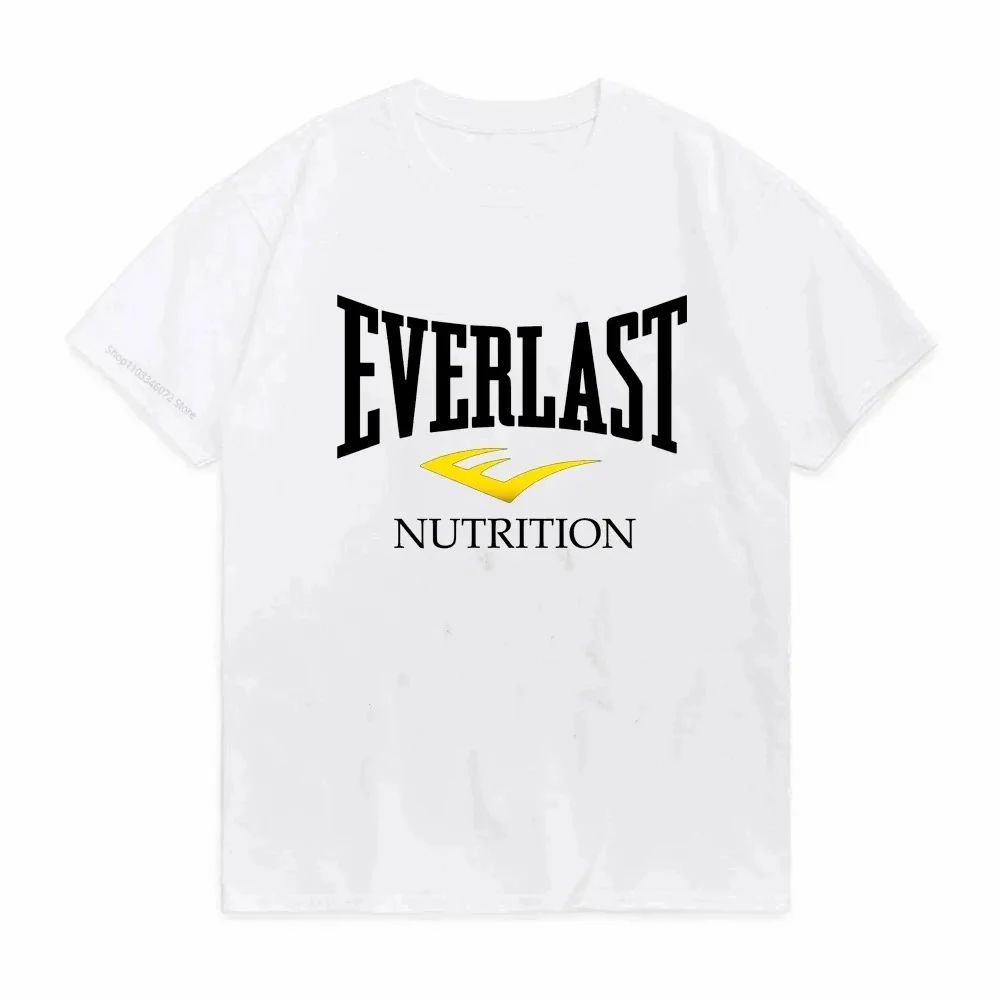 EVERLAST BOXING LOGO T-Shirt Men\'s Women\'s O-Neck Print Summer Cotton T Shirt Harajuku Streetwear Hoodies Pop Boys Girls Tops