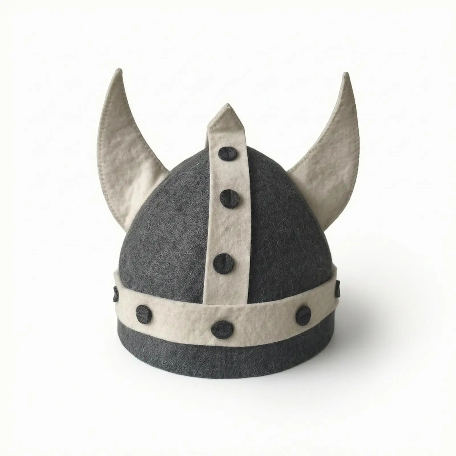 Horned Helmet Sauna Hat Heat Protection Felt Sauna Hat with Pointed Projections Funny for Steam Room, Spa