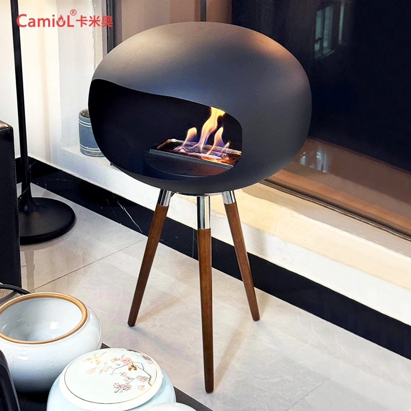 Free-Standing Alcohol Fireplace Smokeless Living Room Floor Decorative Fire Pit Suspended Fireplace House Fireplaces