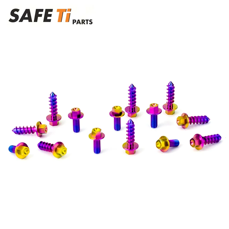 GR5 Titanium Radiator Guard Bolt Kit 6PCS+8PCS For SFM KTM Motocross Dirt Bike Radiator Protector Mounting Screws Set Off‑Road