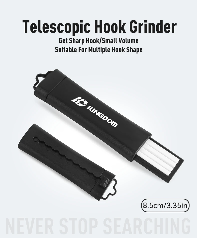 Königreich Angeln Haken Spitzer Teleskop Fisch Haken Schärfen Werkzeug Tragbare Haken Grinder Für Camp Wanderung Outdoor Angeln Zubehör – Detail 1