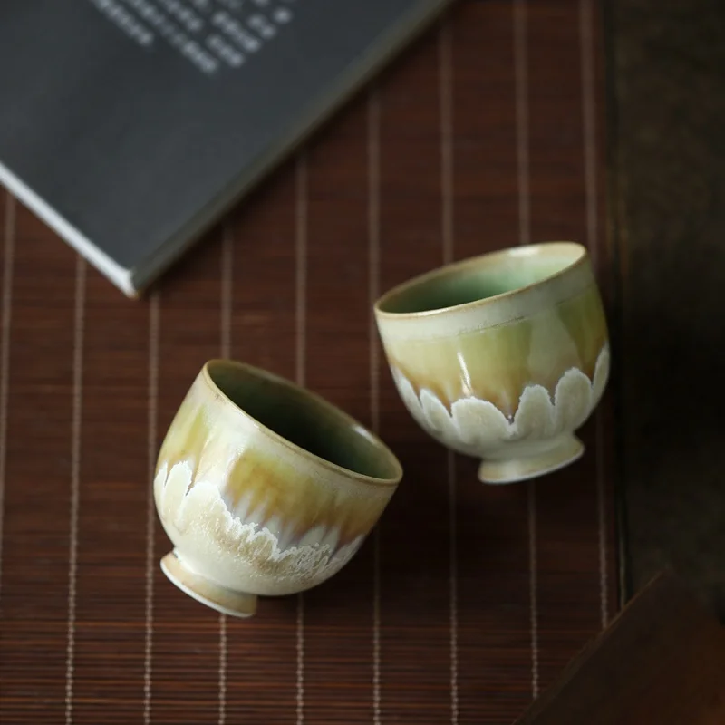 Jingdezhen Antique Kiln Baked Porcelain Master Cup Single Cup Men's Genuine High-Grade Tea Cup Personal Dedicated Tea Bowl Tea C