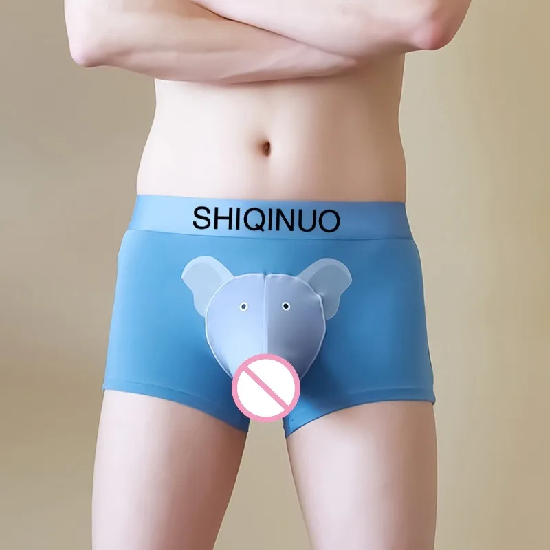 الجدة الكرتون الفيل الأنف السراويل لطيف الرجال رصاصة فصل مشروط الملاكمين سراويل مثير في سن المراهقة الملابس الداخلية دعم الحقيبة جذع