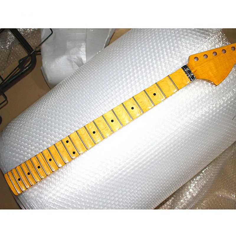 

21 22 Frets Big Headstock Maple Electric Guitar Neck Maple Scallop Fretboard Glossy Paint Parts Accessories