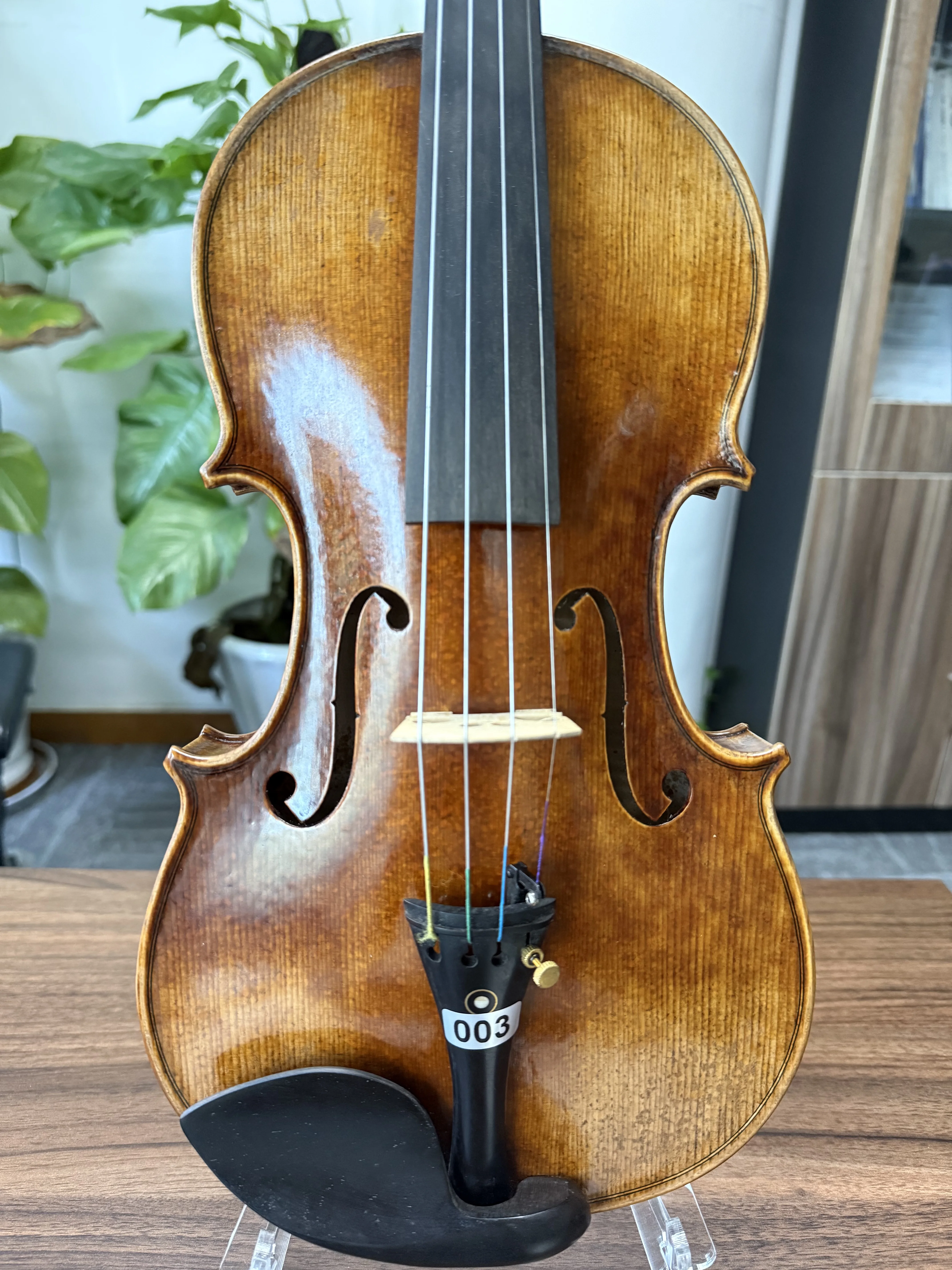 

TONGLING handmade high-end violin painted maple wood professional violin 4/4 spruce ebony parts, with bow and case tuner