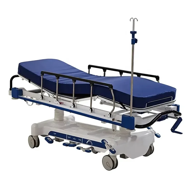 Medical Hydraulic Transfer Vehicle Stretcher Bed Luxury Hospital Stretcher for First Aid Emergency Patient Transport