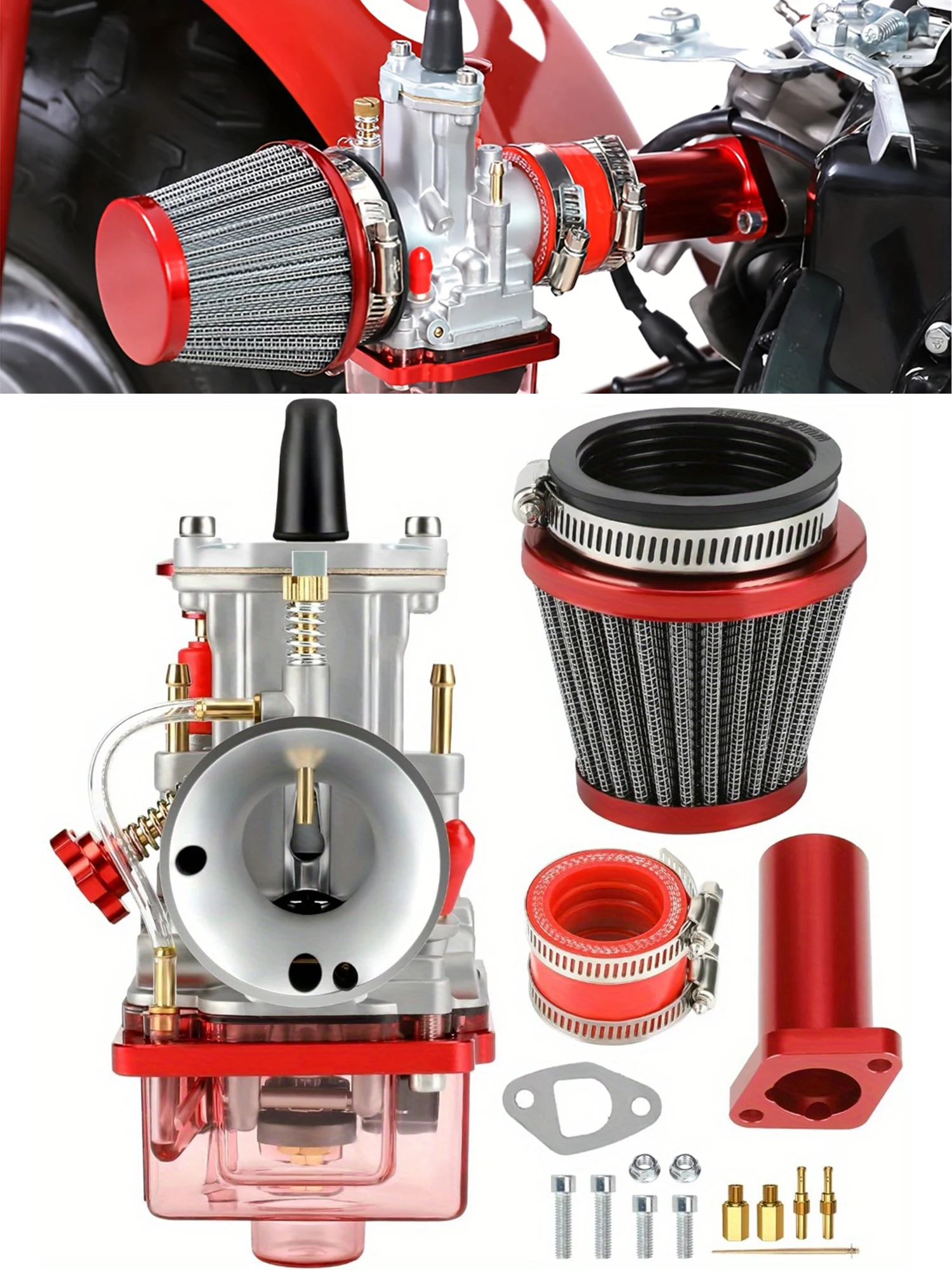 AliExpress PWK 24mm Carburetor Kit with Air Filter for Predator 212 224 196 200 Honda GX200 Coleman CT200U Mini Bike Go Kart