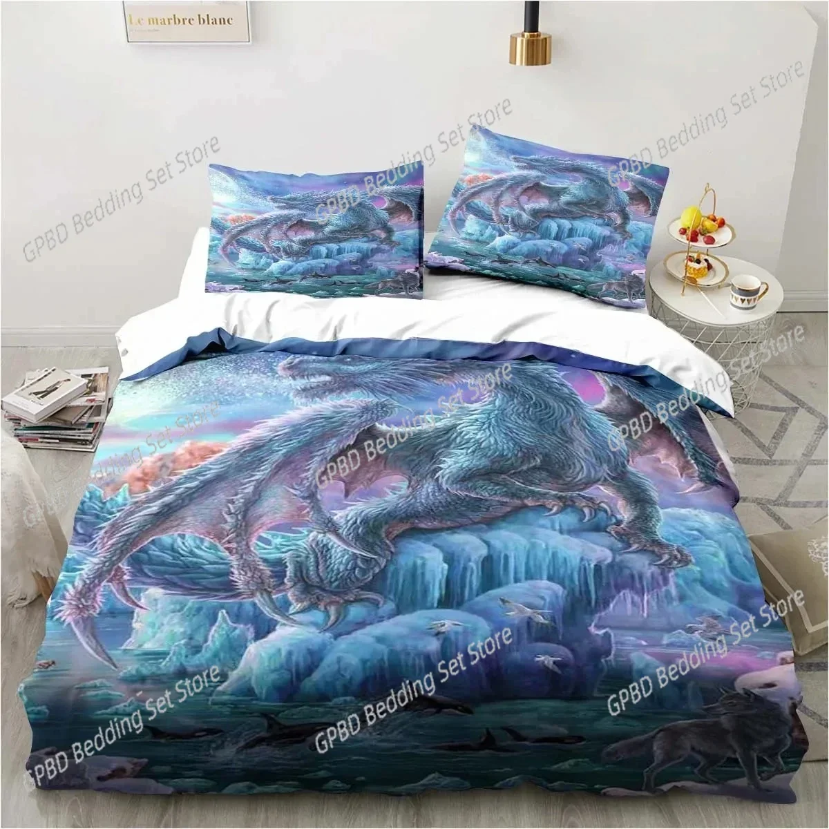 3D Print Dragon Magic World Comfortable Duvet Quilt Cover Pillowcase Bedding Set Children Bedroom Decoration Home Textile