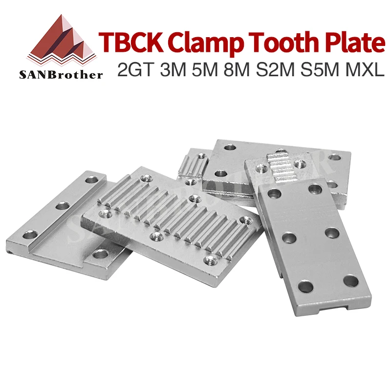 

Зажимная зубчатая пластина AL Combination TBCK 2GT 2M 3M 5M 8M 14M S2M S3M S5M S8M S14M MXL для открытого ремня, фиксированное соединение, фиксирующий зажим