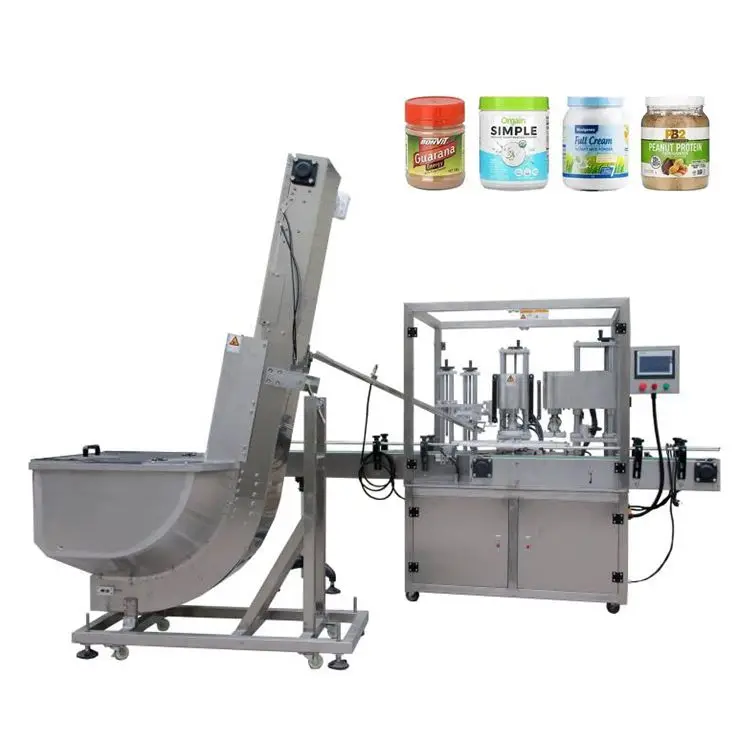 Capping Machine for Glass Plastic Bottle Jar Can Bottle Lid Elevator sealing screwing machine
