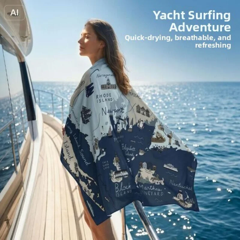 

2 Pack Bulk Quality Large Beach Towels For Adults 80x160 Sand Proof Quick Dry Absorbent Microfibre Lightweight Sea Print Surf