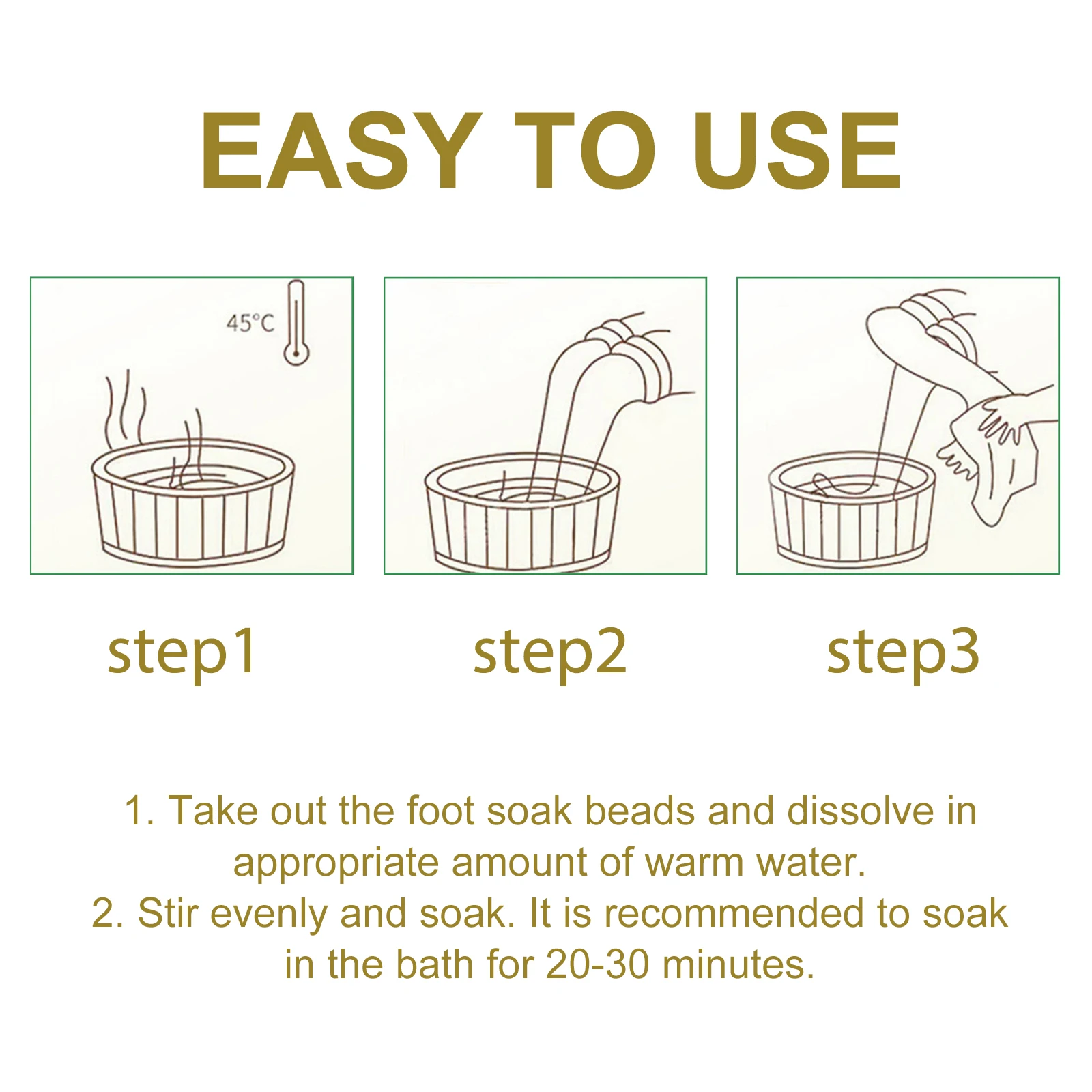 Bee Venom Foot Soak Beads Detox Burn Fat Enhance Metabolism Reduce Swelling Relieve Soreness Improve Sleep Foot Bath Gel Beads
