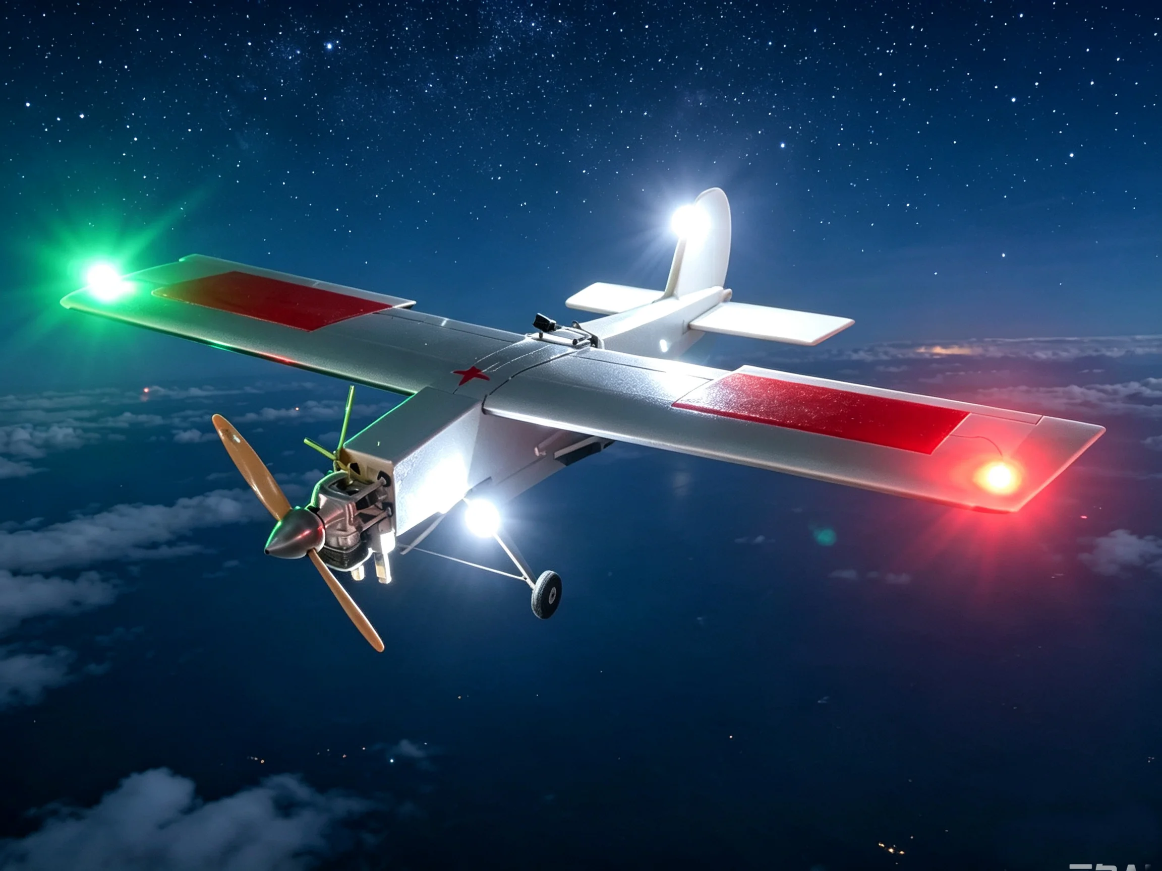 Wireless Navigation Light 1S Rechargeable   LED Light for RC Airplane Fixed-wing
