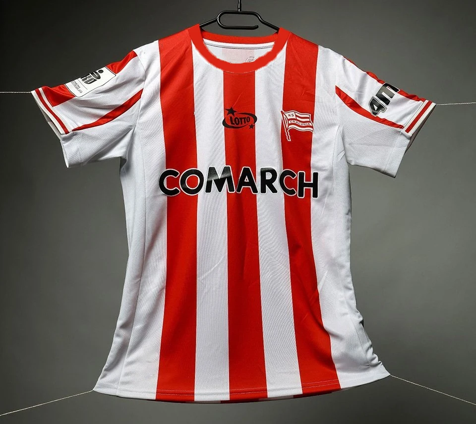

25-26 Ekstraklasa Cracovia home football jersey 3d Printing Autumn Sports Dry Quickly Men's T-Shirt Children's Clothing Tee Y2k