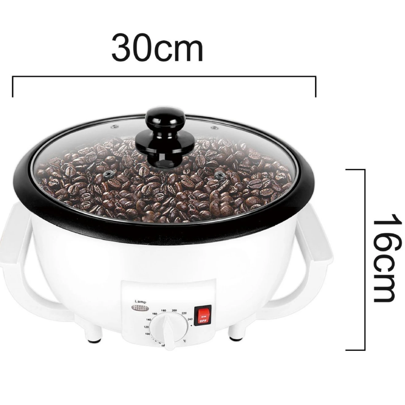 Piccolo essiccatore automatico per chicchi di caffè domestico