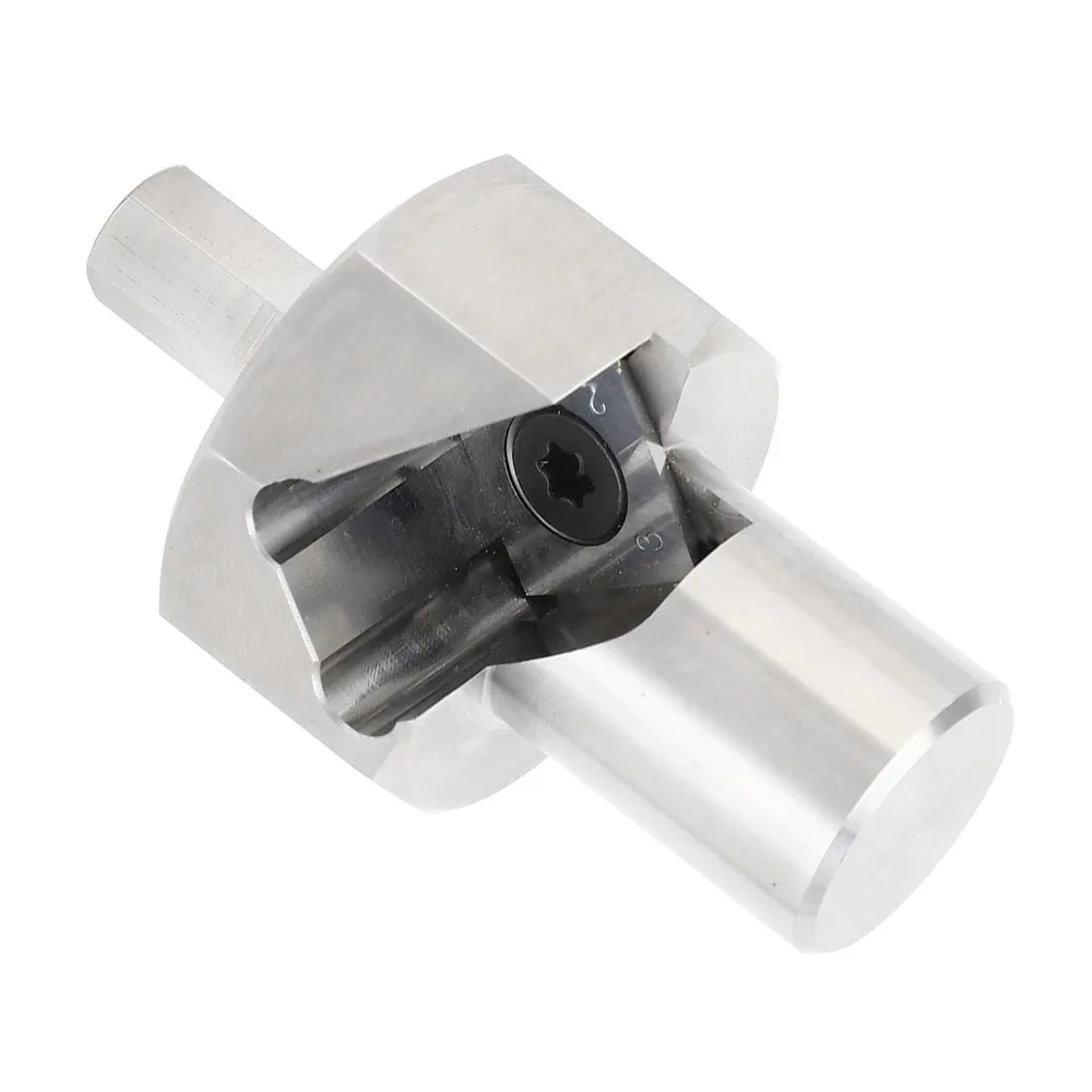 

3/4 inch ​Bench Dog Hole Chamfer Reamer Tool 9mm Hex Shank Polished Finish Workbench Dog Hole Shaping Trimmer