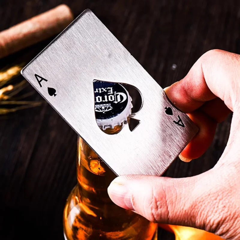 Creative Poker Beer Bottle Opener SpadeABottle opener Stainless Steel Beer Screwdriver Personality Wine Opener