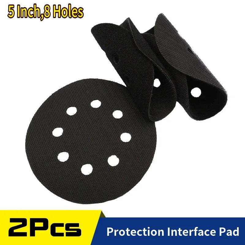 

2 Pcs 5 125mm Interface Pad Protection Disc Hook and Loop 8 Holes for Polishing Grinding Power Tools Accessories