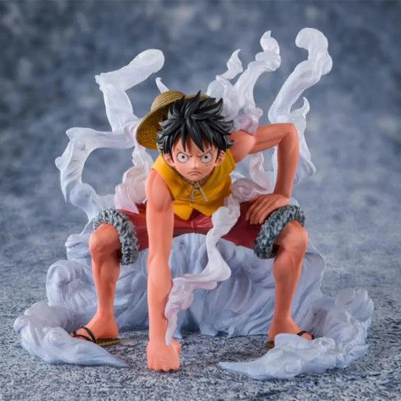 Bandai Zero One Piece Luffy Second Gear Battle Super Fierce Battle New Spot Anime Peripherals Figure Model Ornament Christmas