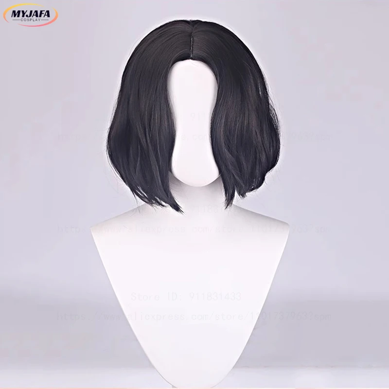 High Quality Professor Severus Snape Cosplay Wig Short Black Curly Heat Resistant Synthetic Hair Movie Anime Wigs + Wig Cap