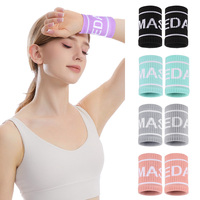 1 Pair Elastic Sport Wristband Basketball Volleyball Wrist Guard Golf Tennis Sweatband Wrist Band Fashion Colorful Wrist Support