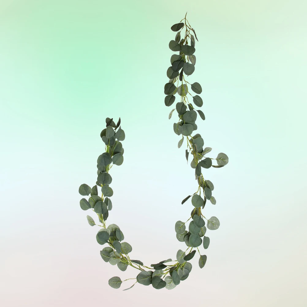 

2M Artificial Eucalyptus Vine Fake Hanging Leaves Garland Home Wall Decoration For Wedding Party Indoor Plant Decor