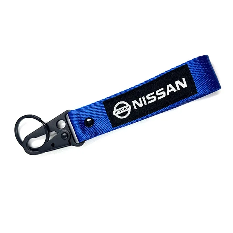 For Nissan Juke Qashqai J11 Note Leaf Patrol X-Trail Kicks Micra Versa Car Embroidery Keychain Lanyard Key Ring Men Gift Trinket view 5