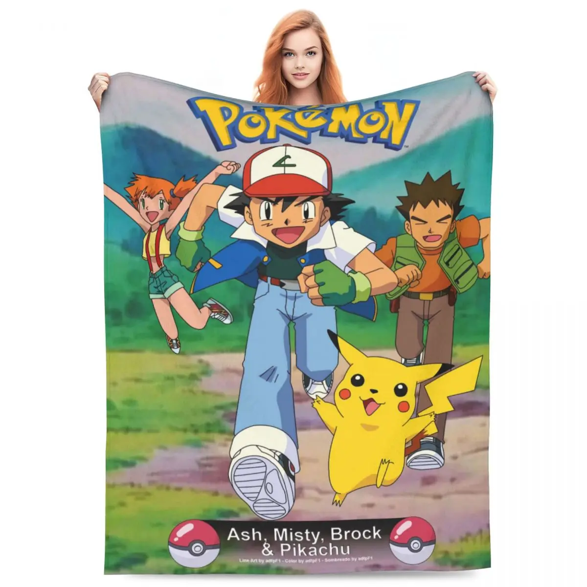 Ash And Pikachu Blanket Quality Super Warm Bedding Throws Winter Travel Office Couch Chair Sofa Bed Funny Bedspread