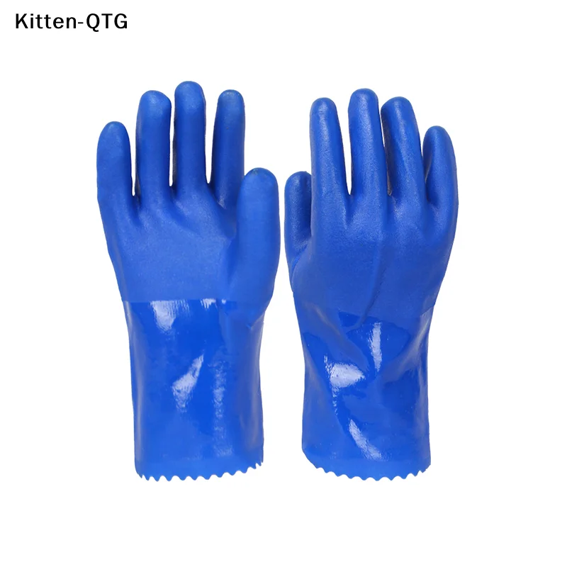 

Hot！PVC Industrial Rubber Gloves Anti Slip Thickening Anti Corrosion Chemical Wear-resistant Waterproof Labor Protection Gloves