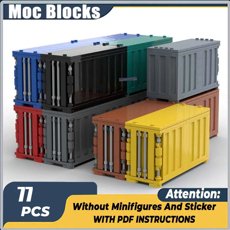 

Modular Standard Size Car Vehicle Truck Shipping Containers MOC Building Blocks Diy Assemble Bricks Toys Gifts Display Model