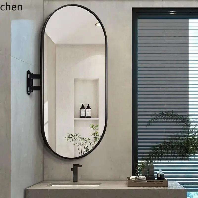 CZ Wall-Mounted Bathroom Makeup Long Strip Hotel Mirror Washroom Restroom Telescopic Bathroom Mirror