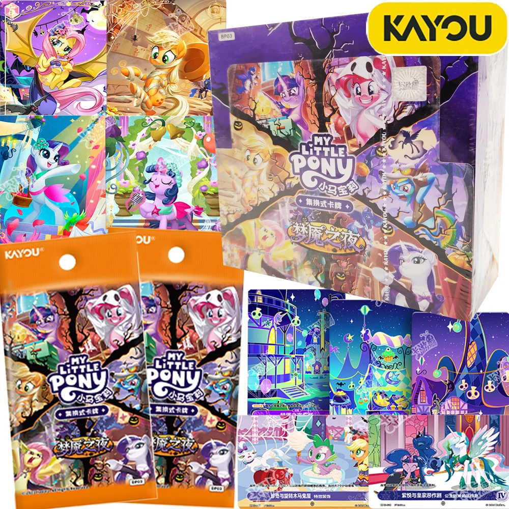 

KAYOU Original My Little Pony Collection Cards Fluttershy Pinkie Pie Fun Strategy Game Animation Character Cards Creative Gifts