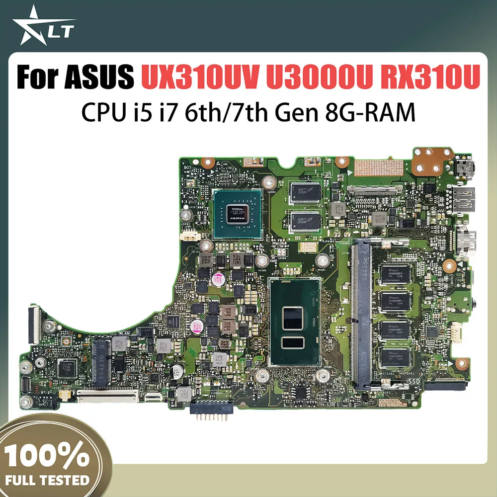 UX310UV Mainboar For ASUS RX310U RX410U UX410UQK UX310UQK UX310UQR UX310UA UX410UA UX410UV Laptop Motherboard i5 i7 8G RAM