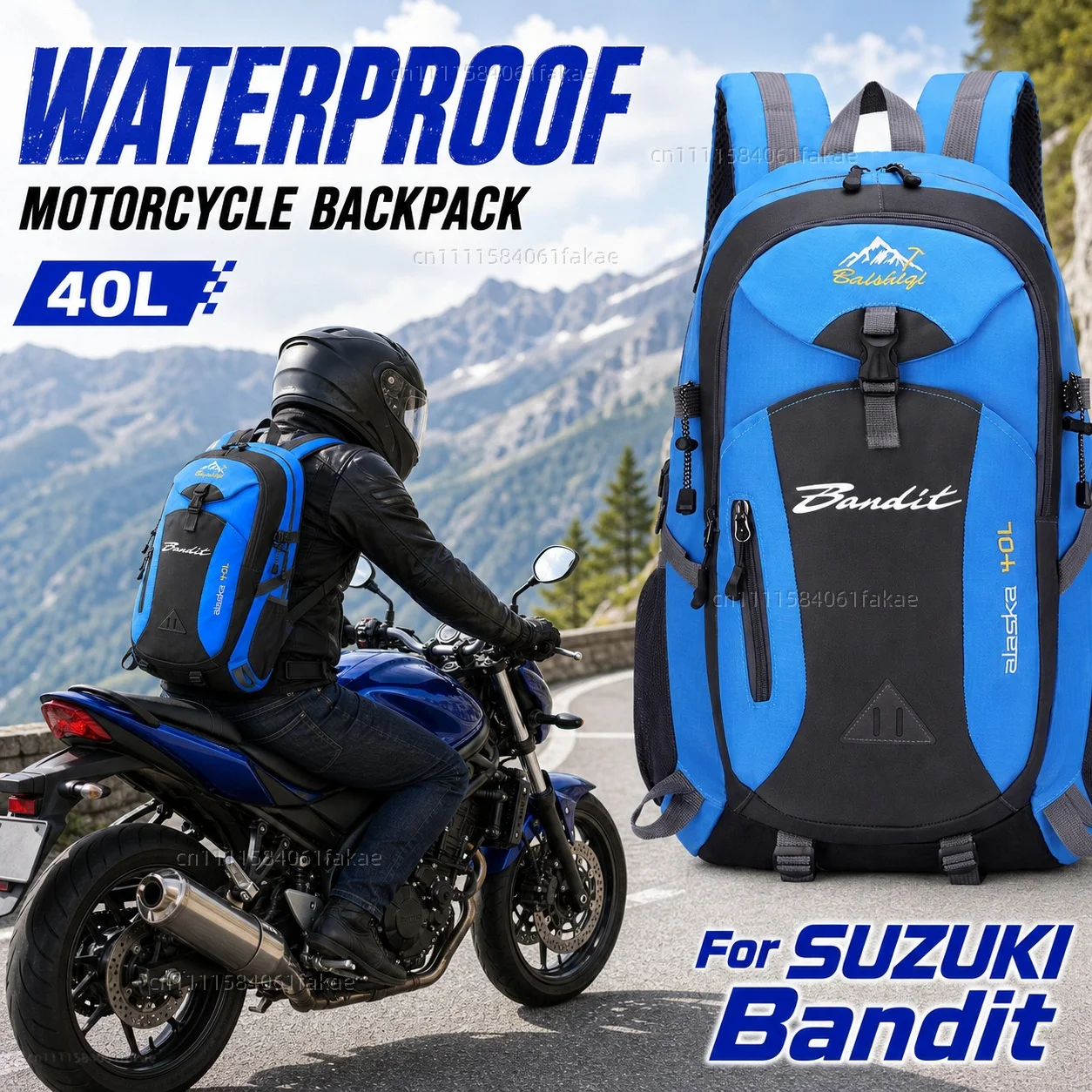 

For SUZUKI Bandit 1200 1250 1250S 1250F 250 400 650 GSF650 GSF 650 Motorcycle Backpack 40L Waterproof Travel Backpack Outdoor