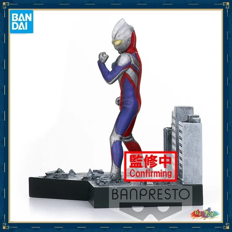 In Stock Bandai Original Genuine Tokusatsu Stagement Ultraman Tiga Animation Action Figure Holiday Gift Finished Collectiable BB