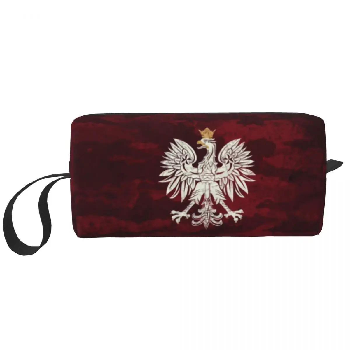 Poland Vintage Coat Of Arms Makeup Bag Women Travel Cosmetic Organizer Cute Polska Polish Eagle Storage Toiletry Bags