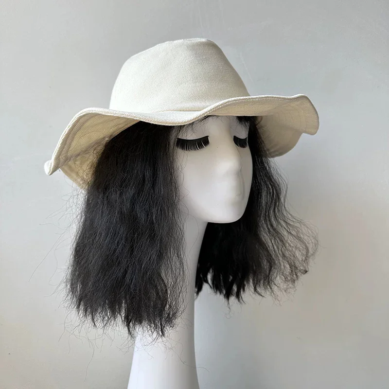 Cotton Large Head Bucket Hats Man Woman Thin Wide Brim Fisherman Hat Sun Protective Hat Sun Hats Sunshade Cap