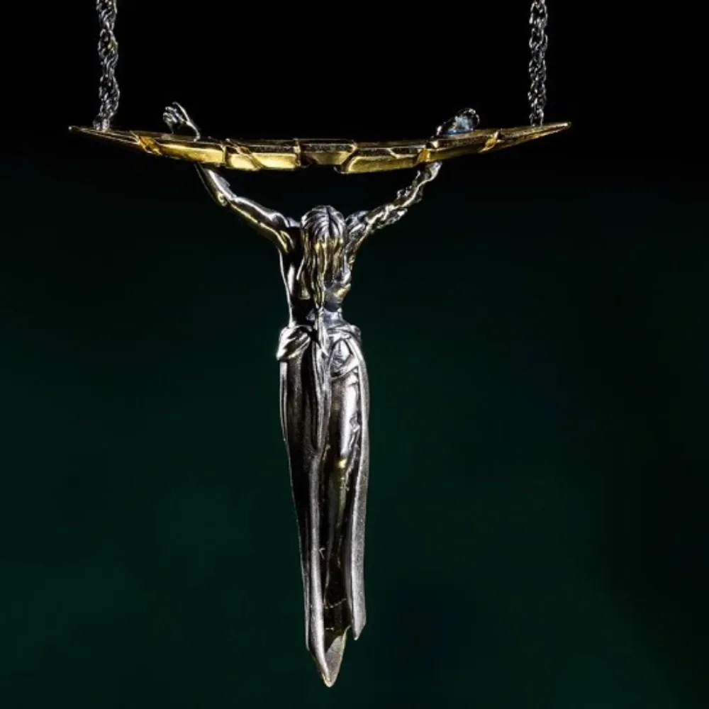 Simple Retro Game Around The Same Pendant Necklace Creative Fashion Trend Street Niche Party Men and Women Pendant Gift Jewelry