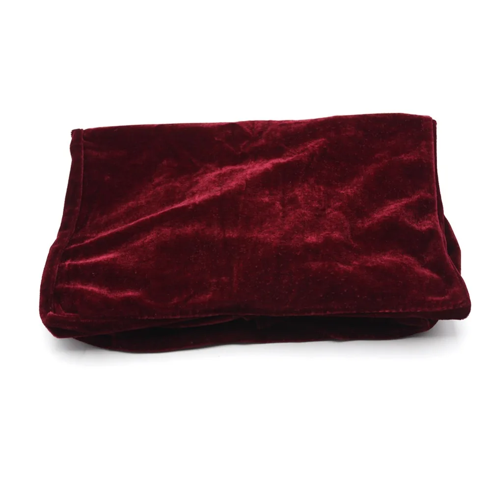 Pleuche Piano Stool Cover​ ​Black/Deep Red ​Universal ​Piano Chair Cover​ Breathable Piano Accessory ​Dust Protective Cover​