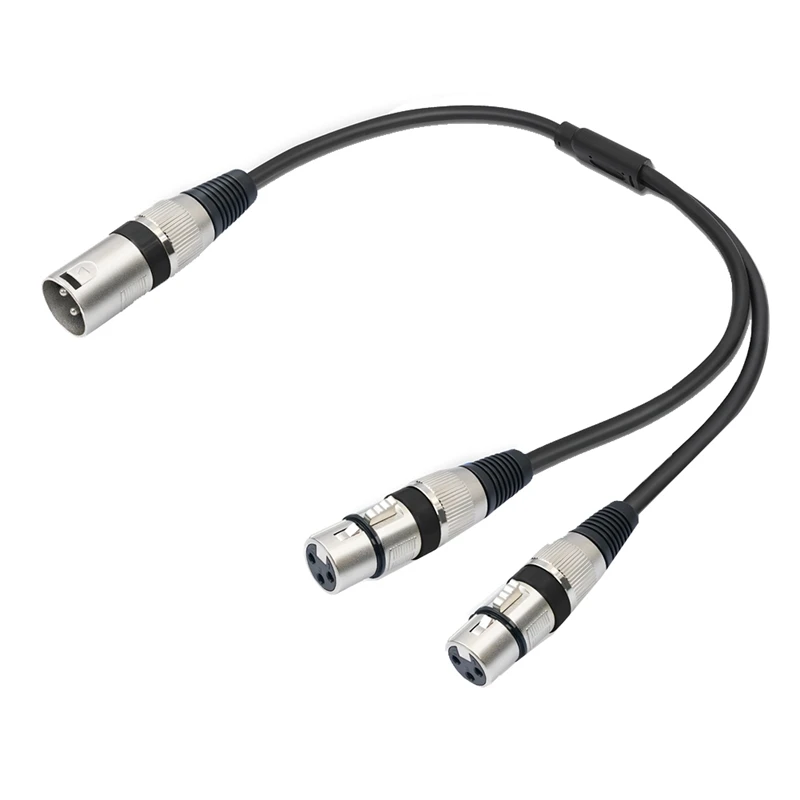 5แพ็ค1.6FT XLRหญิงคู่XLRชายY Splitter Cable, XLR Splitter 1หญิง2ชายสําหรับไมโครโฟนผสม