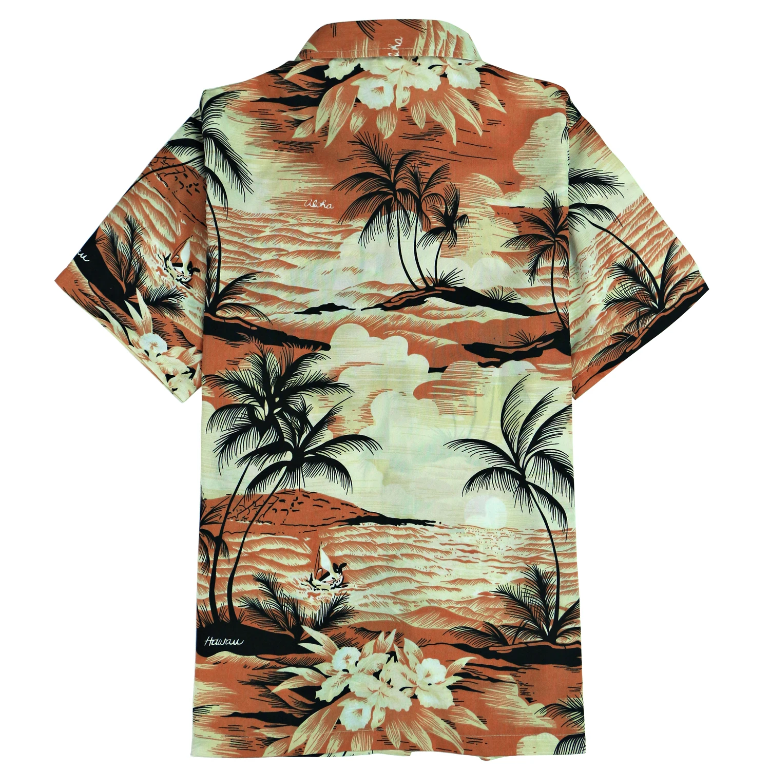 Hawaiian Shirt for Men Sleeves Printed Casual Button Down Summer Beach Dress Shirts