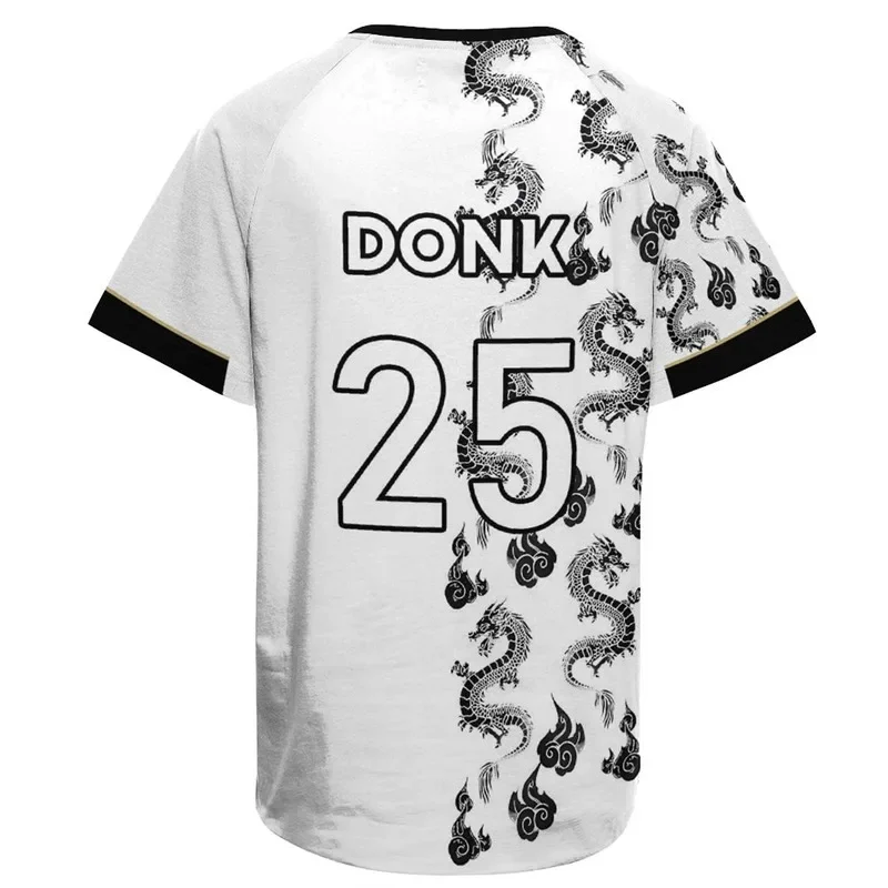 

Новинка 2024, трикотажные изделия командного духа, модная Униформа Donk для игроков в киберспорте, мужские топы, футболки с 3D-принтом для мальчиков, футболки для фанатов