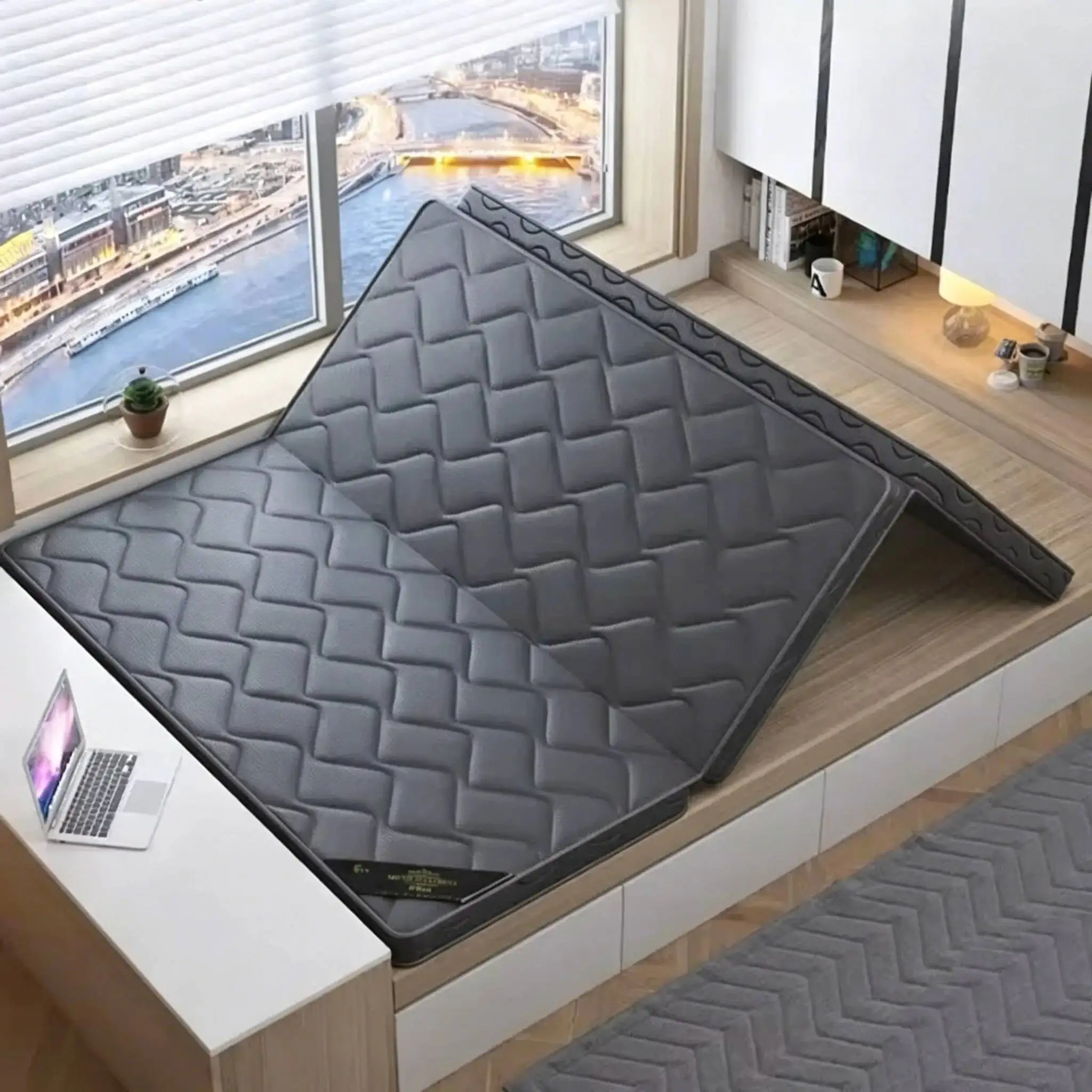 Foldable Coconut Palm Mattresses Breathable Tatami Mat Hard Modern Student Dormitory Storage Mattress 6cm Home Bedroom Furniture
