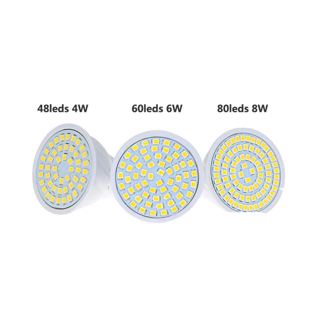 Lampadina a LED 48/60/80 220V bianco caldo/bianco 2835 faretti coltiva la luce della pianta 4W 6W 8W per E27 E14 luce a risparmio energetico
