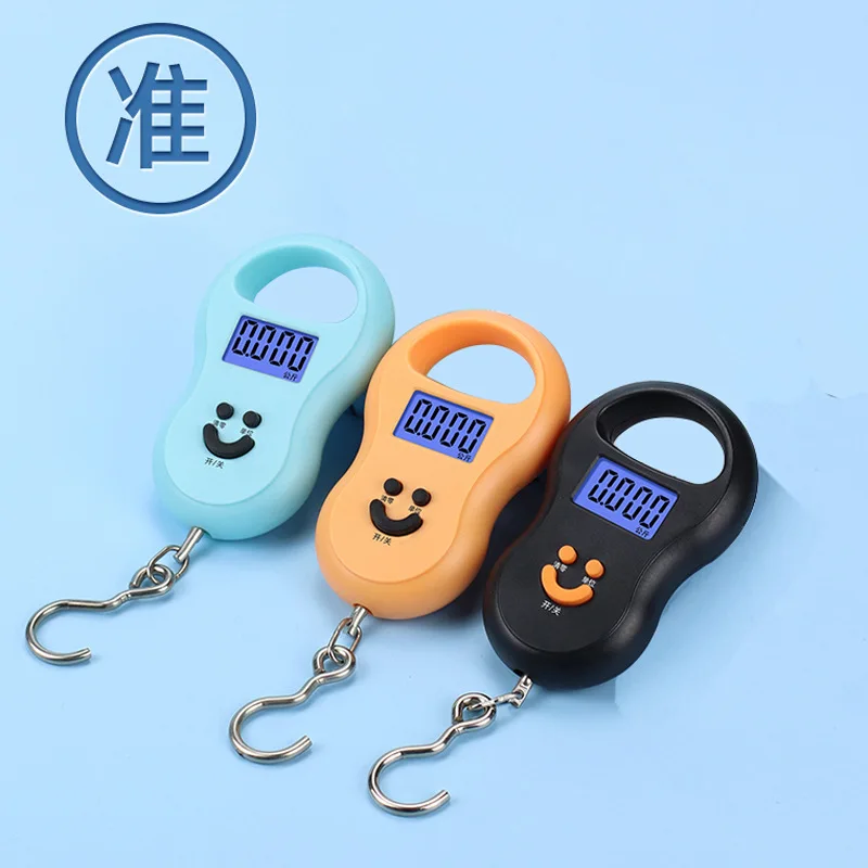 50Kg/10g Black Electronic Hanging Scale LCD Digital Scale BackLight Fishing Weights Pocket Scale Luggage Scales