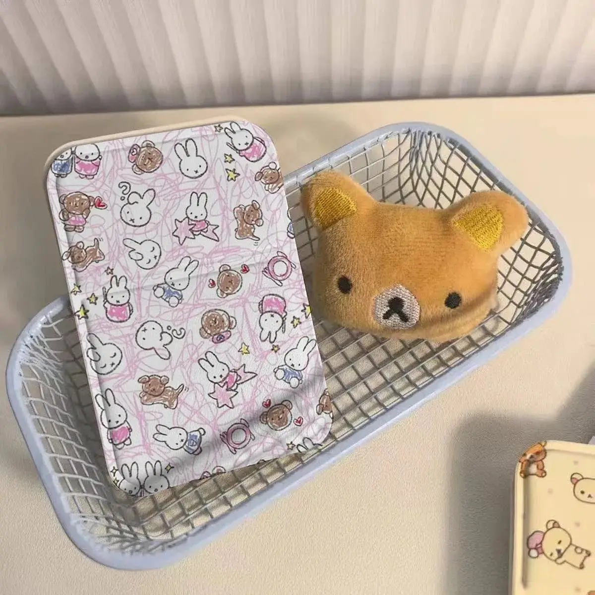 Cute Cartoon Miffy Rabbit Foldable Flip Makeup Mirror High Definition Portable Desktop Cosmetic Mirror For Student Dorm Touch Up - view 5