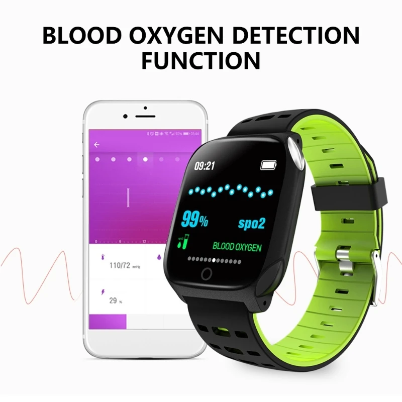 20CB Multifuncional Smartwatch F16 Relógio Monitores Freqüência Cardíaca Carregamento Magnético