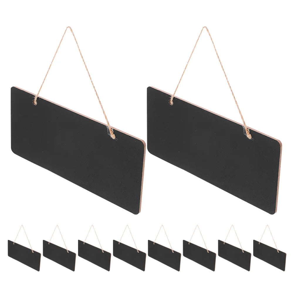 

12Pcs Wooden Blackboard Writing Boards Hanging Message Boards Reusable Chalkboard for Flower Store Price Tags Home