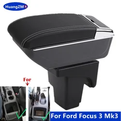 For Ford Focus 3 Mk3 2011 2012 2013 2014 2015 2016 2017 2018 2019 2020 Car Armrest Box Center Storage box Car Accessories