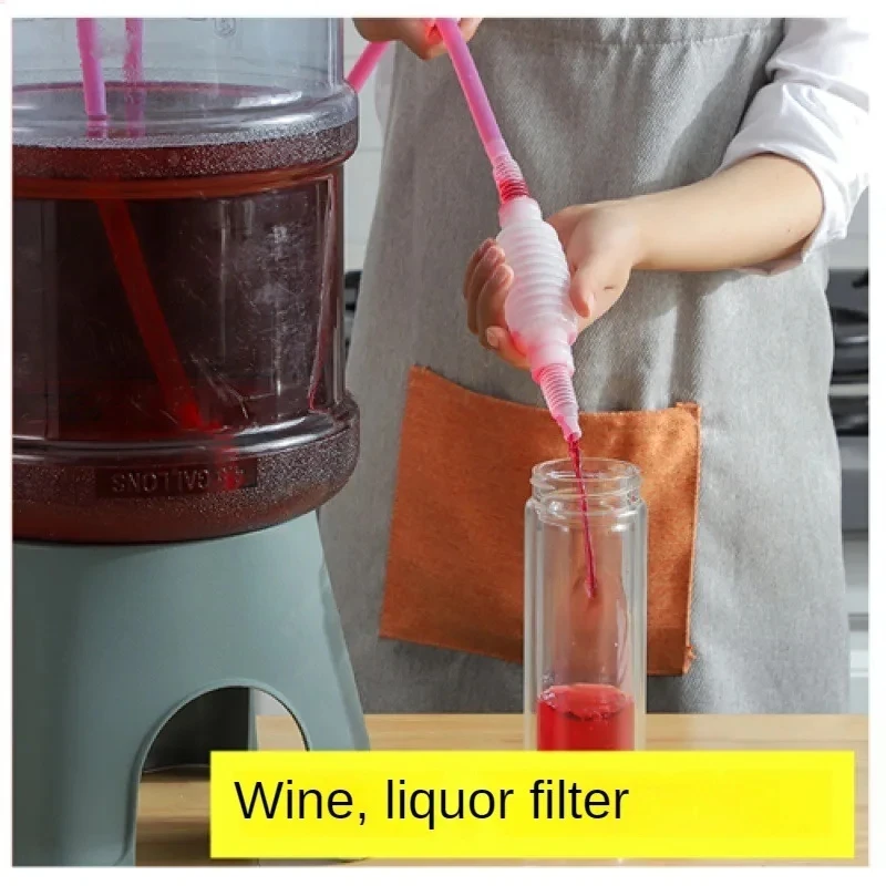 1Pcs Food Grade Wine Extractor Household Semi-automatic PP Wine Extractor Wine Siphon Enzyme Baijiu Filter Equipment